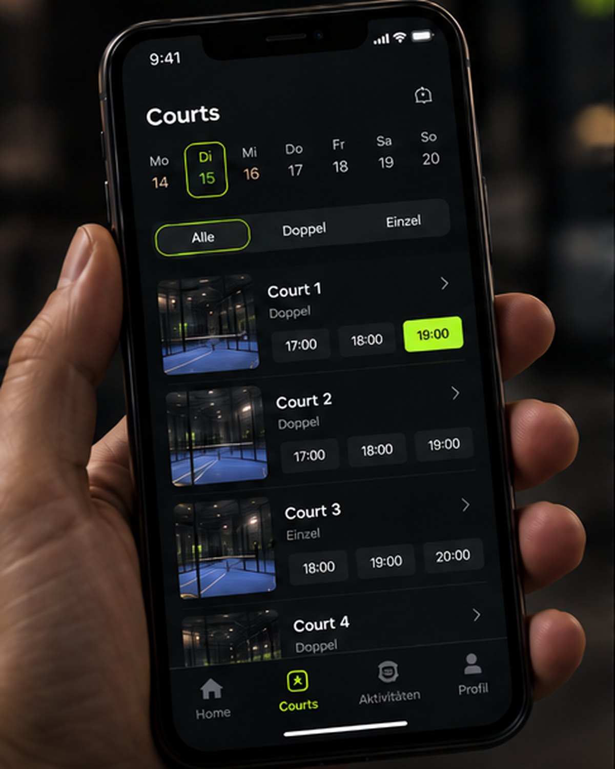 Court in der Playtomic-App buchen